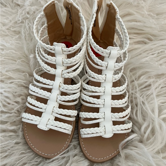 Rachel Zoe caged girls white sandals NEW size little girls 2 - Picture 1 of 3